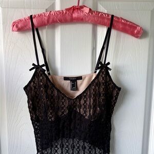 Forever 21 Black Lace Spaghetti Strap Cami Top